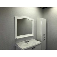 Зеркало с полкой Comforty Монако, 100 см, белое, 00004136986 (00004136986CF)