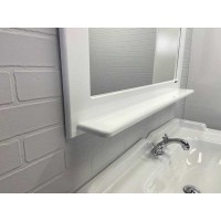 Зеркало с полкой Comforty Монако, 100 см, белое, 00004136986 (00004136986CF)