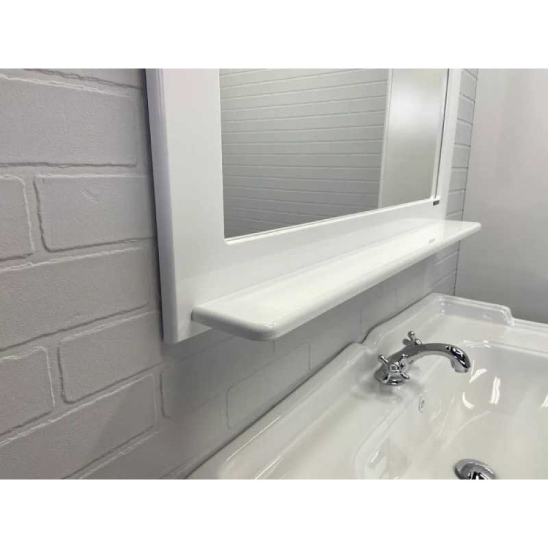 Зеркало с полкой Comforty Монако, 100 см, белое, 00004136986 (00004136986CF)