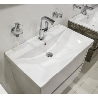 Тумба с раковиной Comfortу Дублин, 75 см, белый глянец, 00004137103 (00004137103CF)