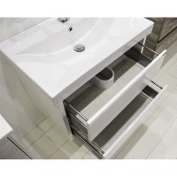Тумба с раковиной Comfortу Дублин, 75 см, белый глянец, 00004137103 (00004137103CF)