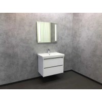 Тумба с раковиной Comfortу Дублин, 75 см, белый глянец, 00004137103 (00004137103CF)