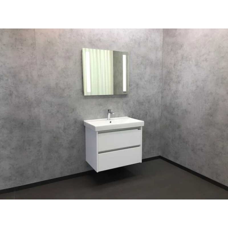 Тумба с раковиной Comfortу Дублин, 75 см, белый глянец, 00004137103 (00004137103CF)