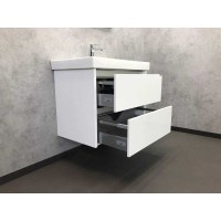 Тумба с раковиной Comfortу Дублин, 75 см, белый глянец, 00004137103 (00004137103CF)