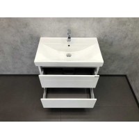Тумба с раковиной Comfortу Дублин, 75 см, белый глянец, 00004137103 (00004137103CF)