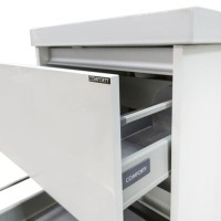 Тумба Comfortу Дублин, 60 см, белый глянец с раковиной, 00004137134 (00004137134CF)