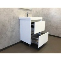 Тумба Comfortу Дублин, 60 см, белый глянец с раковиной, 00004137134 (00004137134CF)
