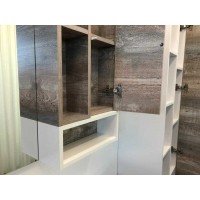 Зеркальный шкаф Comfortу Турин, 120 см, правый, дуб, бежевый, 00004137136 (00004137136CF)