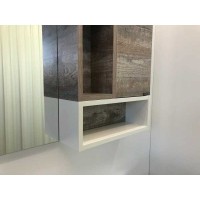 Зеркальный шкаф Comfortу Турин, 120 см, правый, дуб, бежевый, 00004137136 (00004137136CF)