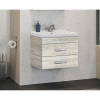 Тумба с раковиной Comfortу Никосия, 60 см, дуб белый, 00004138879 (00004138879CF)