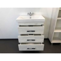 Тумба с раковиной Comfortу Никосия, 60 см, дуб белый, 00004138879 (00004138879CF)