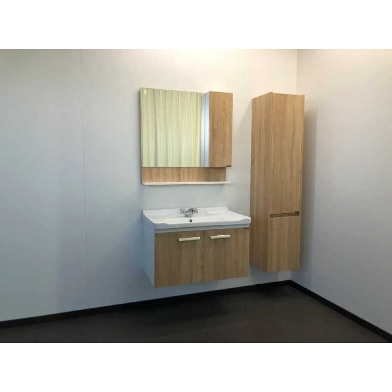 Зеркальный шкаф Comfortу Рига, 80 см, дуб сонома, правый, 00004139024 (00004139024CF)