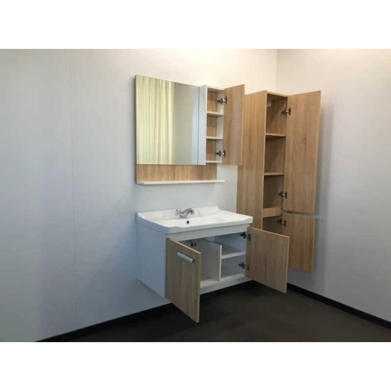 Зеркальный шкаф Comfortу Рига, 80 см, дуб сонома, правый, 00004139024 (00004139024CF)