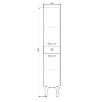 Пенал Comforty Монако, 40см, L/R белый, 00004140124