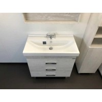 Тумба с раковиной Comfortу Никосия, 80 см, дуб белый, 00004142204 (00004142204CF)