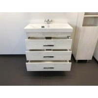 Тумба с раковиной Comfortу Никосия, 80 см, дуб белый, 00004142204 (00004142204CF)