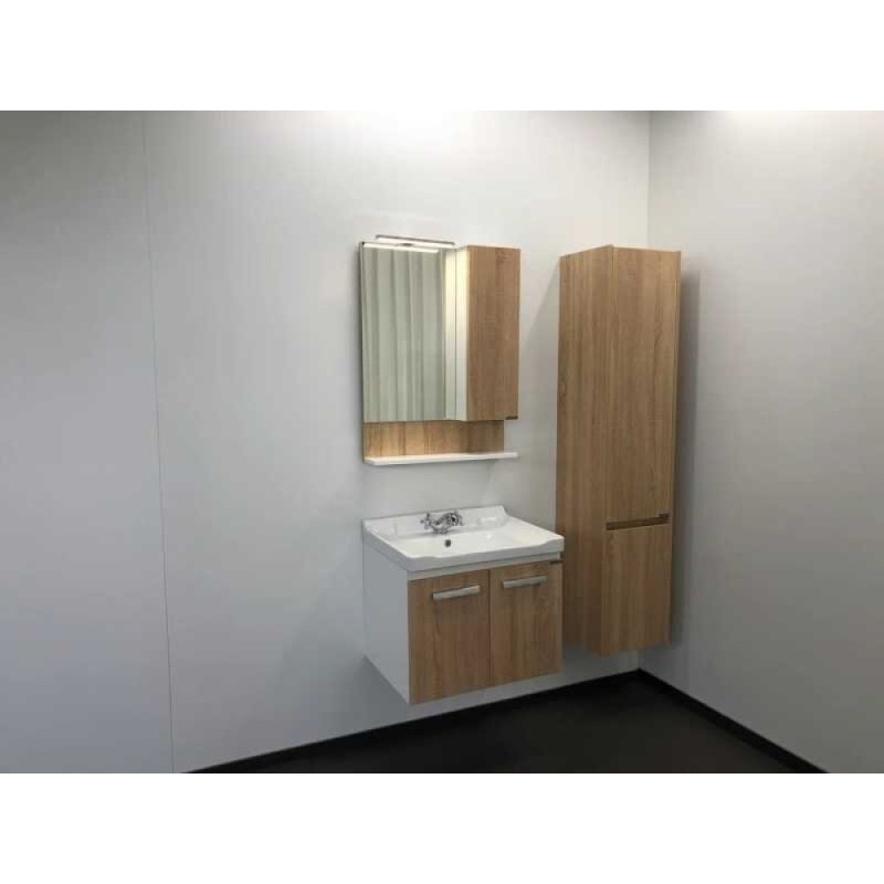 Зеркальный шкаф Comfortу Рига, 60 см, дуб сонома, правый, 00004142211 (00004142211CF)