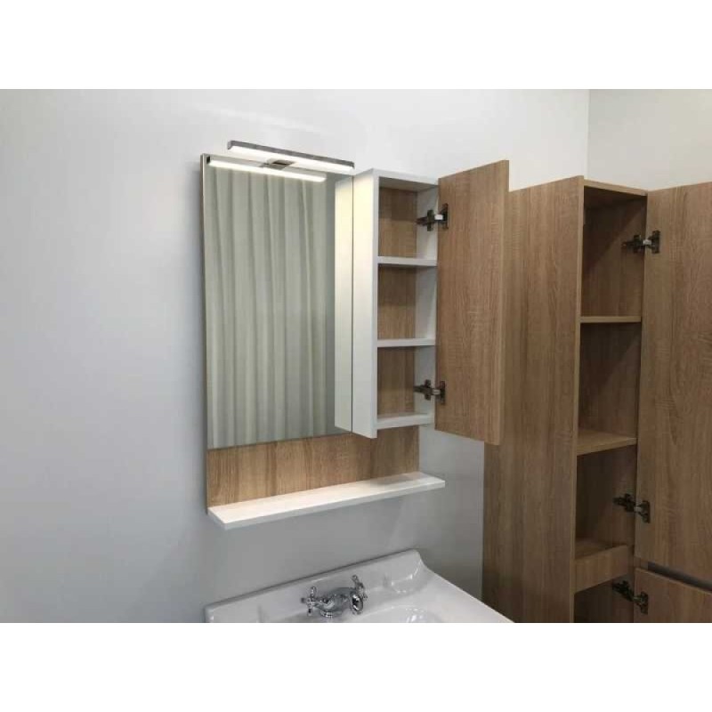 Зеркальный шкаф Comfortу Рига, 60 см, дуб сонома, правый, 00004142211 (00004142211CF)