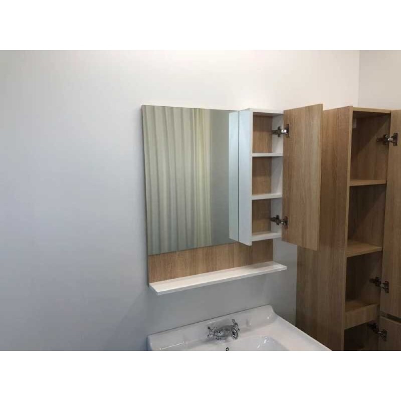 Зеркальный шкаф Comfortу Рига, 70 см, дуб сонома, правый, 00004142212 (00004142212CF)