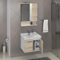 Тумба Comfortу Рига, 60 см, дуб сонома с раковиной, 00004142213 (00004142213CF)