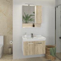 Тумба Comfortу Рига, 70 см, дуб сонома с раковиной, 00004142215 (00004142215CF)