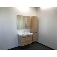 Зеркальный шкаф Comfortу Тромсе, 80 см, дуб сонома, левый, 00004142222 (00004142222CF)