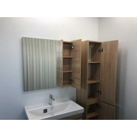Зеркальный шкаф Comfortу Тромсе, 80 см, дуб сонома, левый, 00004142222 (00004142222CF)
