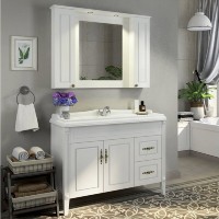 Зеркальный шкаф Comfortу Палермо, 120 см, с подсветкой, с механическим выключателем, белый глянец, 00004142365 (00004142365CF)
