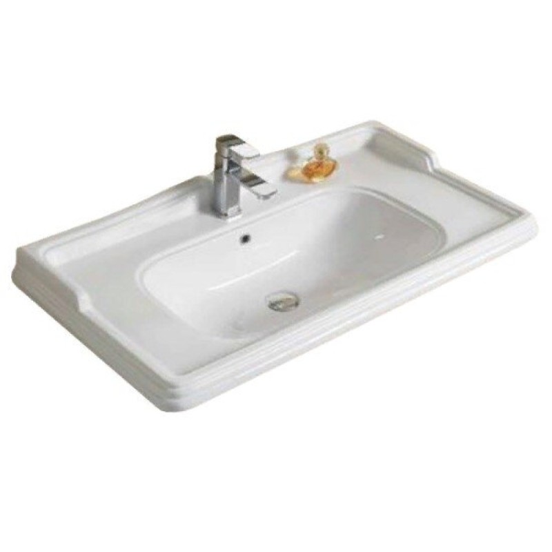 Тумба с раковиной Comforty Палермо, 120 см, белый глянец, 00004142367 (00004142367CF)
