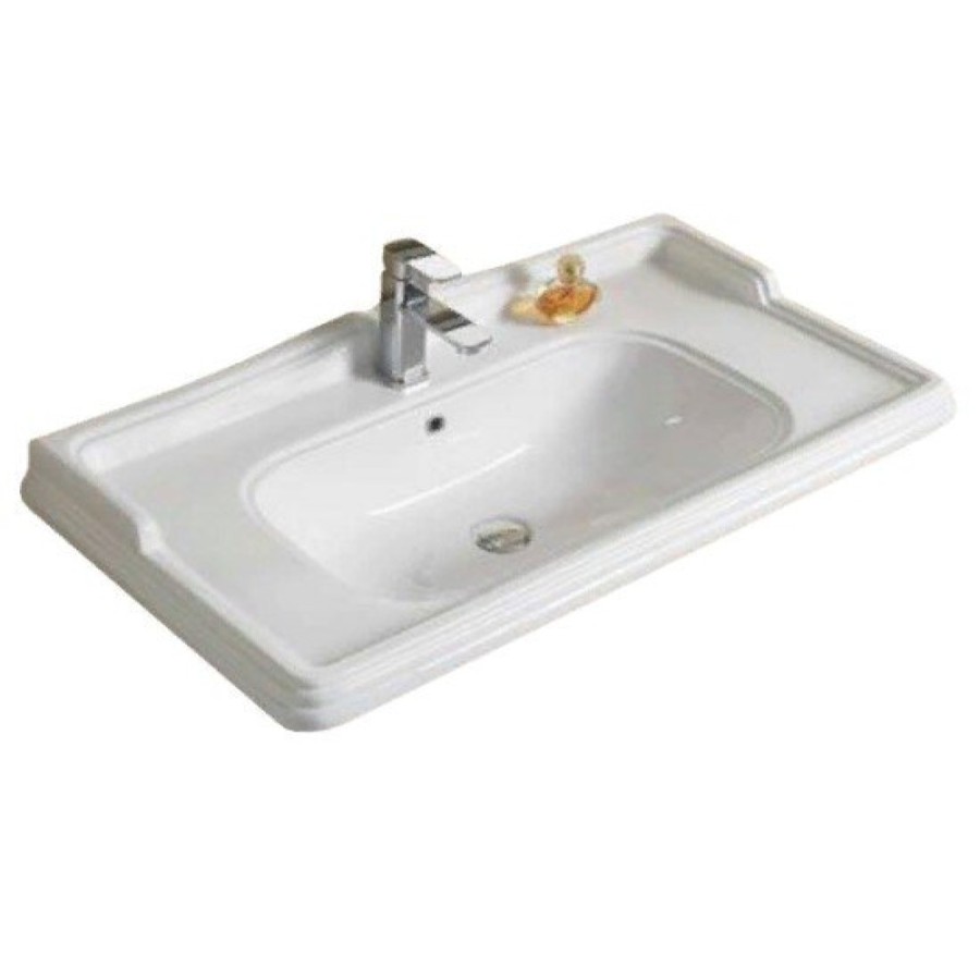 Тумба с раковиной Comforty Палермо, 120 см, белый глянец, 00004142367 (00004142367CF)