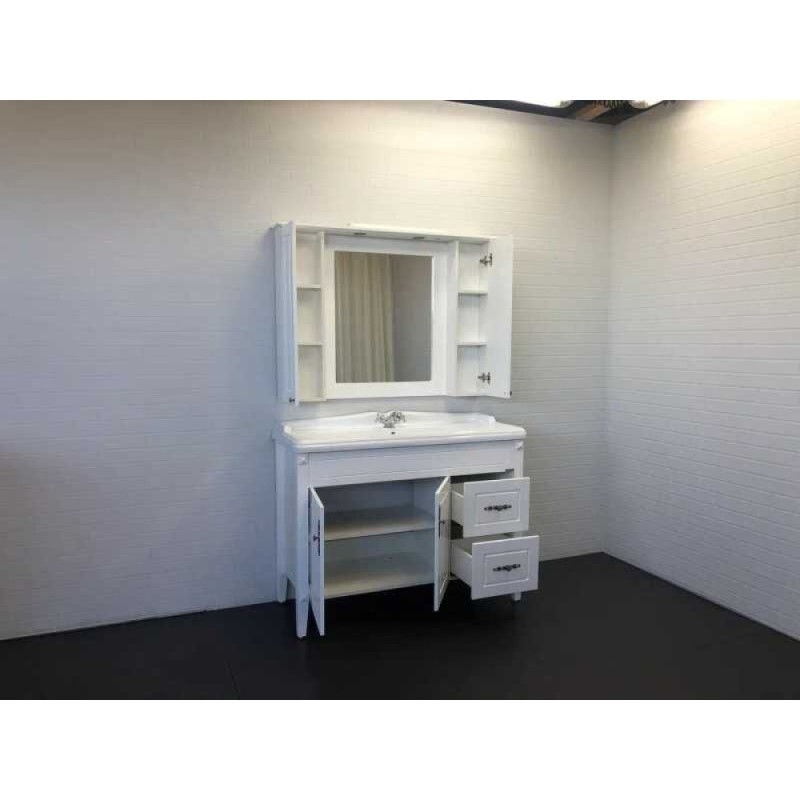 Тумба с раковиной Comforty Палермо, 120 см, белый глянец, 00004142367 (00004142367CF)