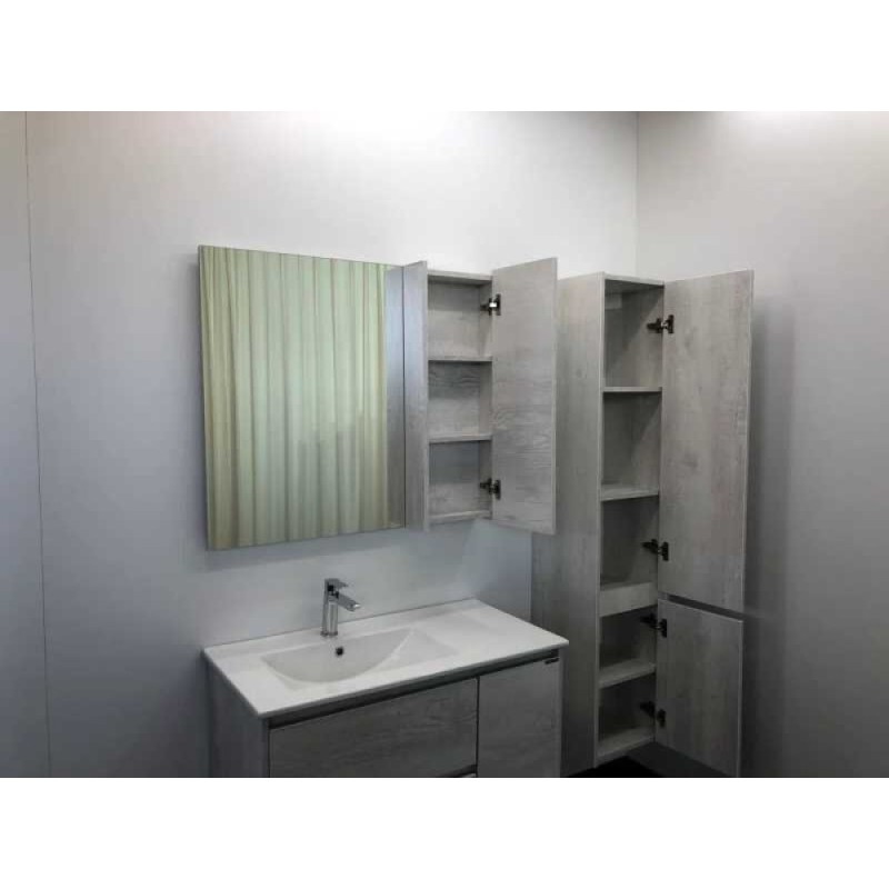 Зеркальный шкаф Comforty Бремен, 90 см, дуб белый, правый, 00004142374 (00004142374CF)