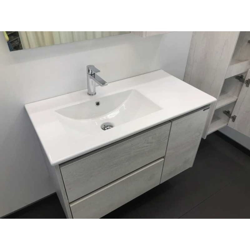 Тумба с раковиной Comforty Бремен, 90 см, дуб белый, 00004142375 (00004142375CF)