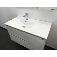 Тумба с раковиной Comforty Бремен, 90 см, дуб белый, 00004142375 (00004142375CF)