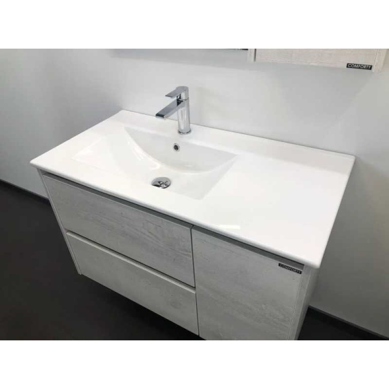 Тумба с раковиной Comforty Бремен, 90 см, дуб белый, 00004142375 (00004142375CF)