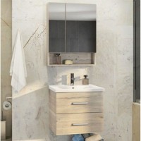 Зеркальный шкаф Comforty Парма, 60 см, дуб дымчатый, 00004143488 (00004143488CF)