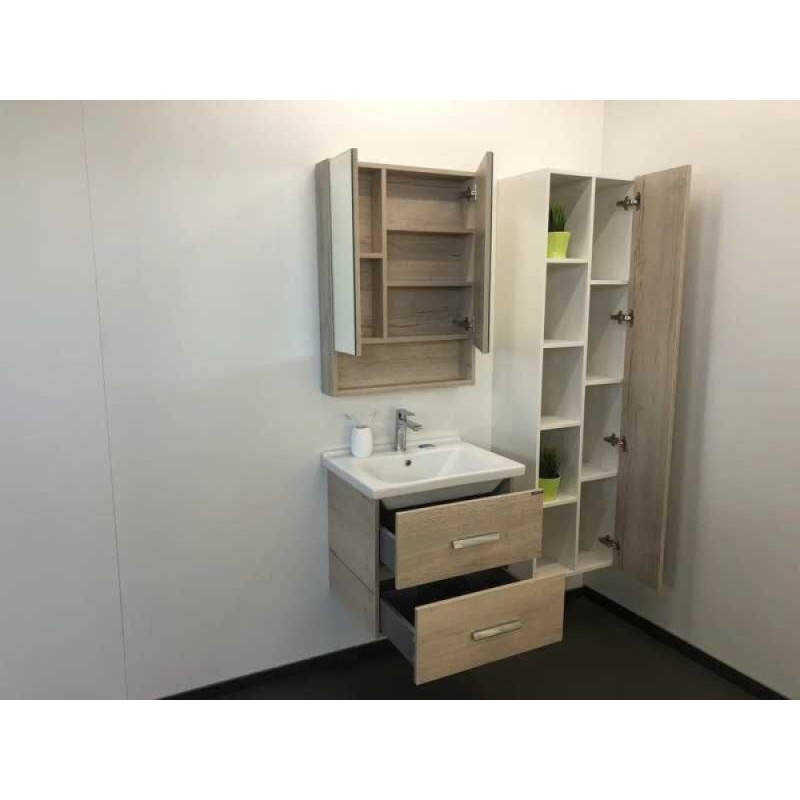 Зеркальный шкаф Comforty Парма, 60 см, дуб дымчатый, 00004143488 (00004143488CF)