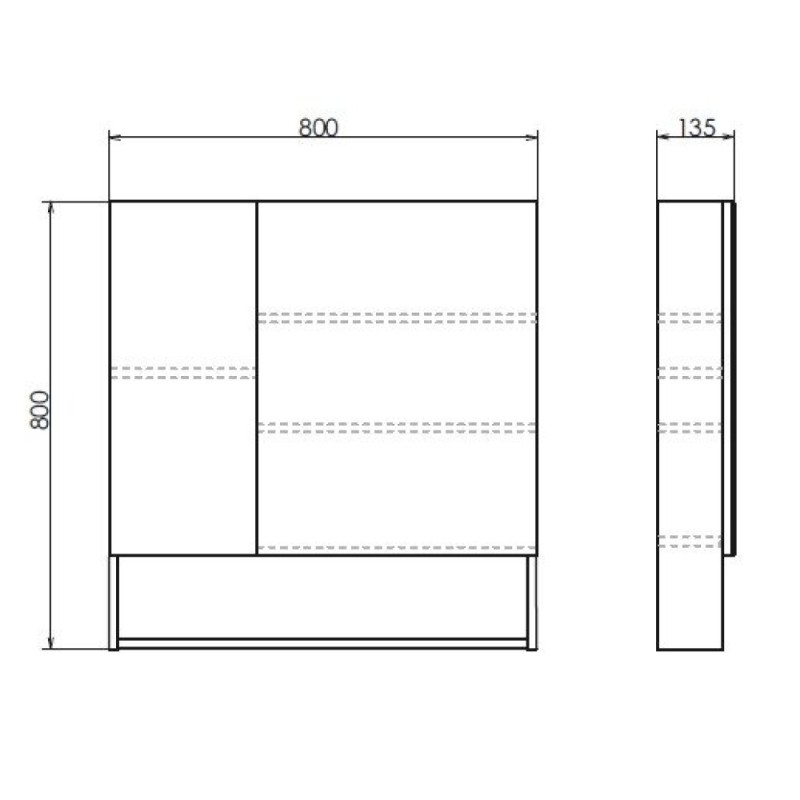 Зеркальный шкаф Comforty Парма, 80 см, дуб дымчатый, 00004143489 (00004143489CF)