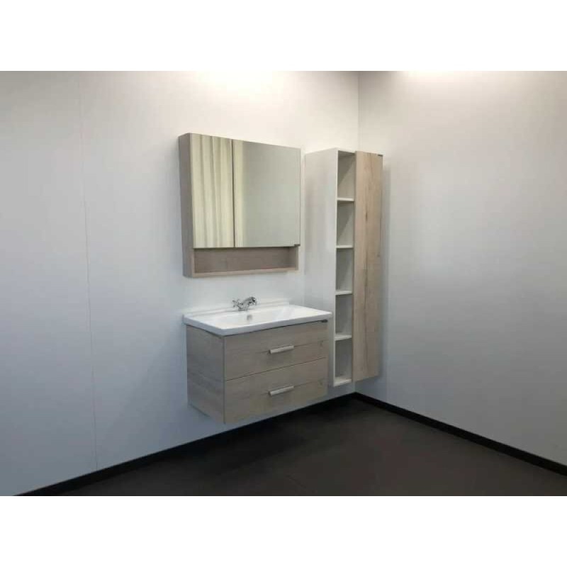 Зеркальный шкаф Comforty Парма, 80 см, дуб дымчатый, 00004143489 (00004143489CF)