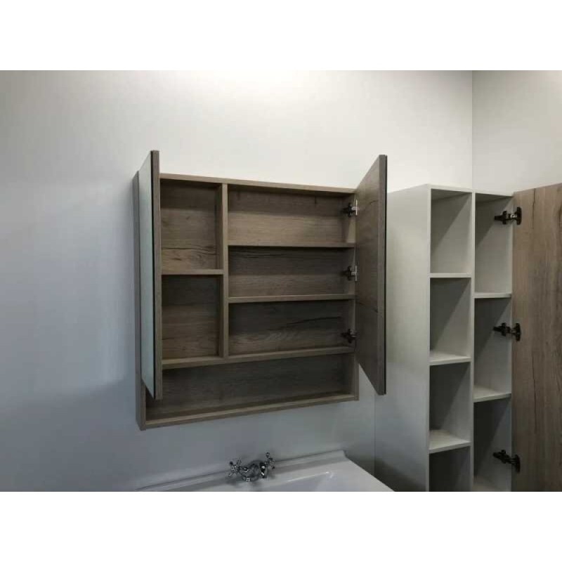Зеркальный шкаф Comforty Парма, 80 см, дуб дымчатый, 00004143489 (00004143489CF)