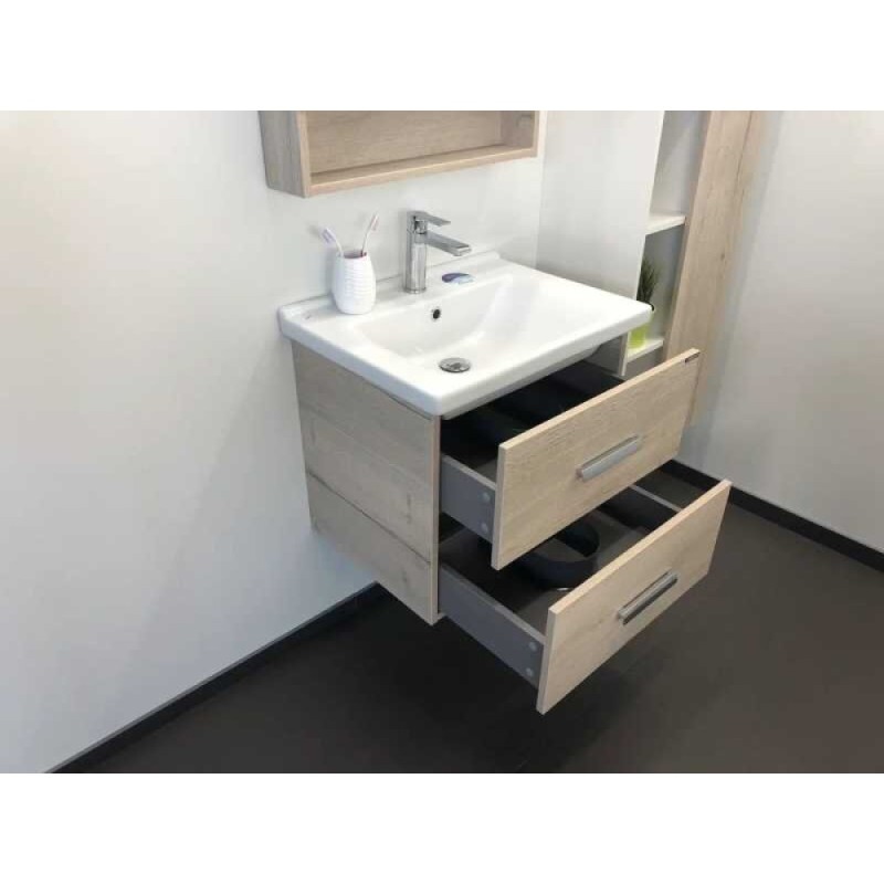 Тумба с раковиной Comforty Парма, 60 см, дуб дымчатый, 00004143490 (00004143490CF)