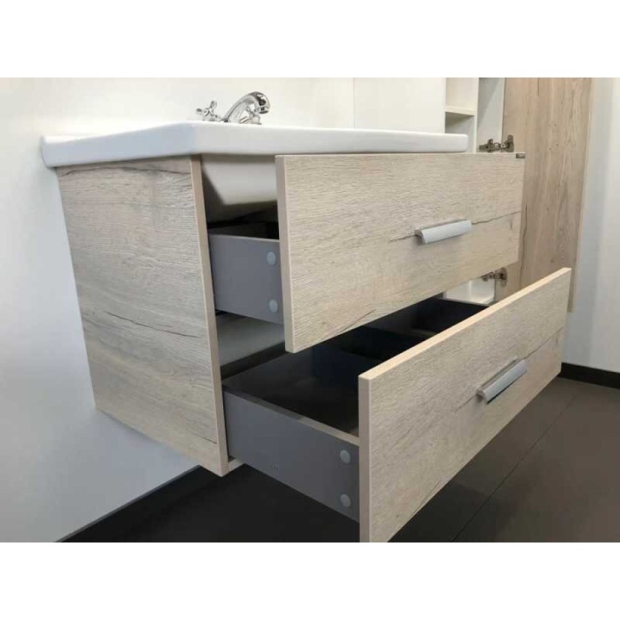 Тумба с раковиной Comforty Парма, 80 см, дуб дымчатый, 00004143491 (00004143491CF)