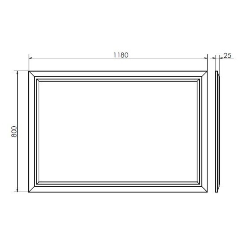 Зеркало Comforty Империя, 120 см, белый глянец, 00004143506 (00004143506CF)