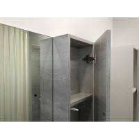 Зеркальный шкаф Comfortу Прага, 75 см, правый, дуб, белый, 00004144199 (00004144199CF)