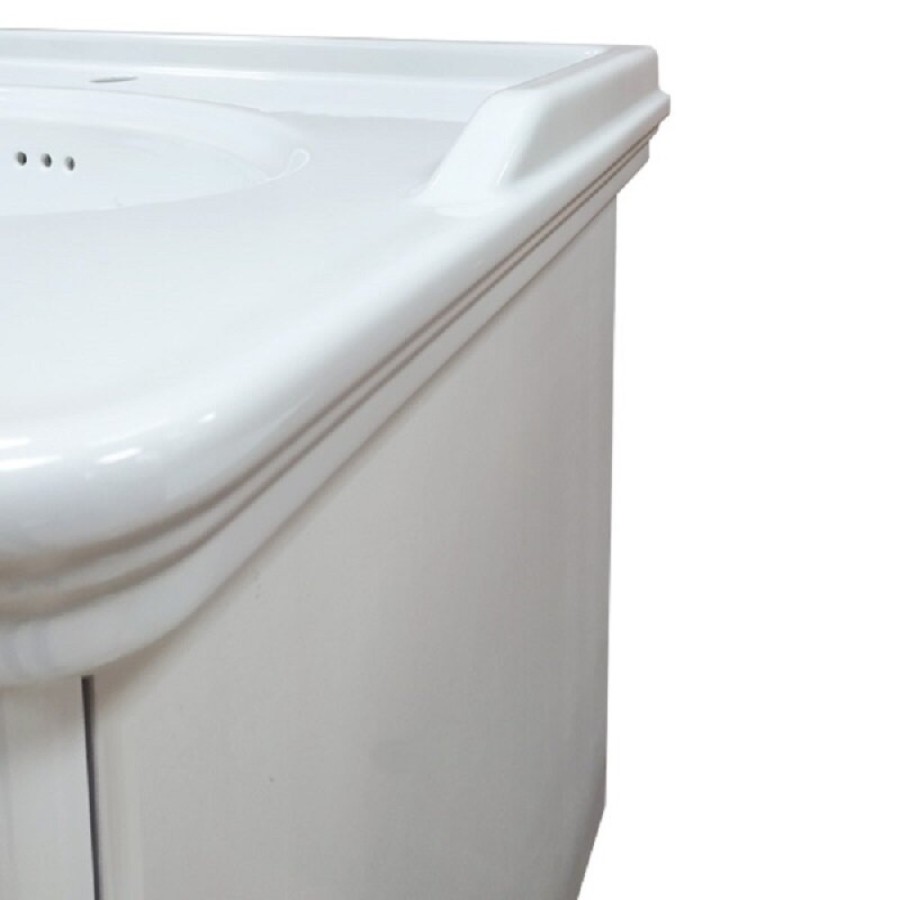 Тумба с раковиной Comfortу Неаполь, 80 см, белый глянец, 00004147564 (00004147564CF)
