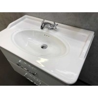 Тумба с раковиной Comfortу Неаполь, 80 см, белый глянец, 00004147564 (00004147564CF)