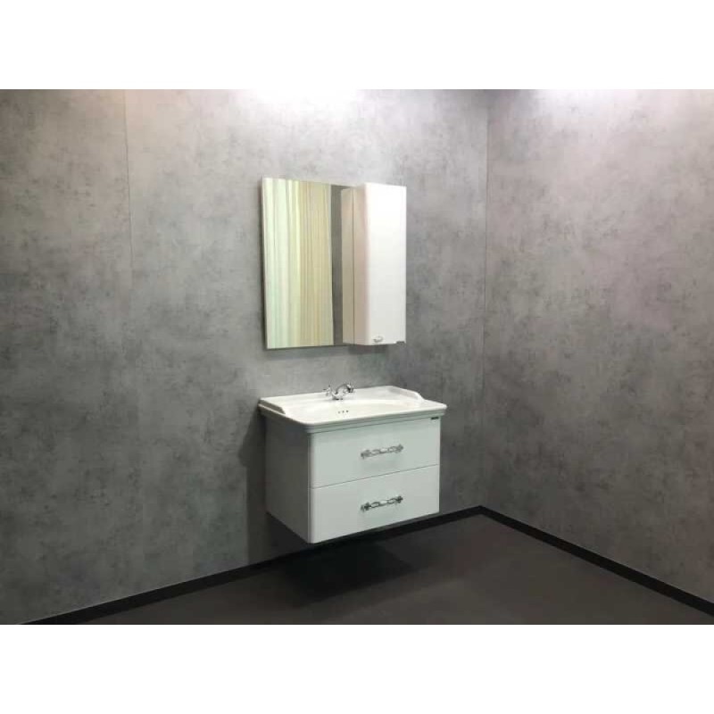 Тумба с раковиной Comfortу Неаполь, 80 см, белый глянец, 00004147564 (00004147564CF)