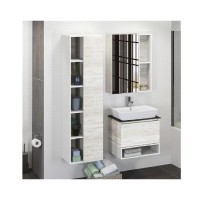 Зеркальный шкаф Comfortу Прага, 60 см, дуб белый, правый, 00004147599 (00004147599CF)