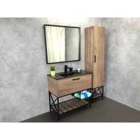 Зеркало Comfortу Бредфорд, 90 см, черный, 00004147988 (00004147988CF)