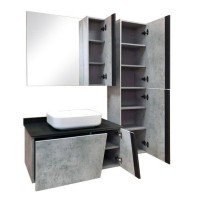 Тумба с раковиной Comfortу Эдинбург, 90 см, подвесная, раковина Comforty, бетон светлый, 00004147997 (00004147997CF)